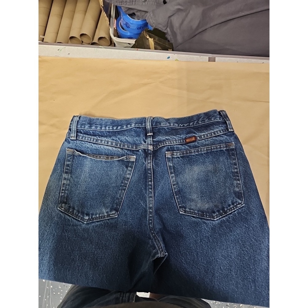 Rustler Mens Blue Straight Leg Medium Wash Denim Jeans‎ Work Cotton Size 33x30 - Picture 16 of 16